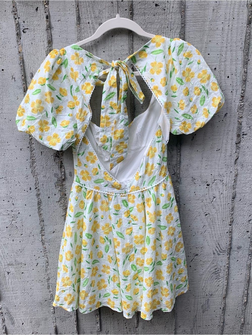 Hello Molly Picnic Dreams Mini Dress Milkmaid Romantic Italy Floral Whimsical - Picture 4 of 10